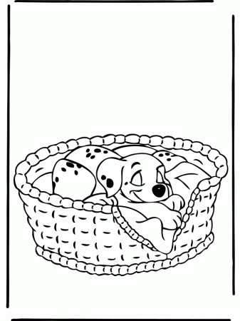 Cute Kitty in a Basket Coloring Page | Animal pages of ...