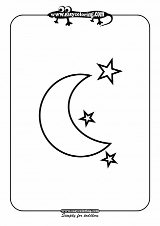 4 Best Images of Half Moon And Stars Printable - Crescent Moon and ...