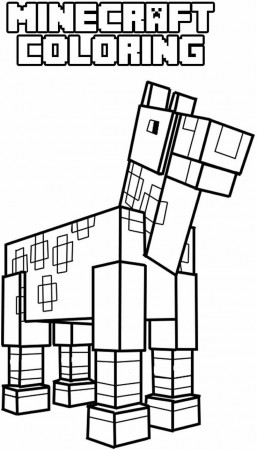 Minecraft Horse | Coloring pages for children at the library ...