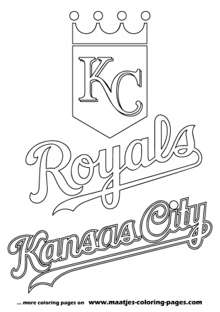 MLB Kansas City Royals logo coloring pages
