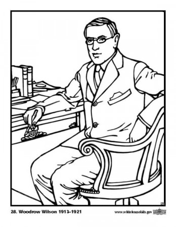 Coloring Page 28 Woodrow Wilson - free printable coloring pages - Img 12635