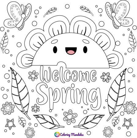 Spring Coloring Page for Kids - Coloring Pages for Kids