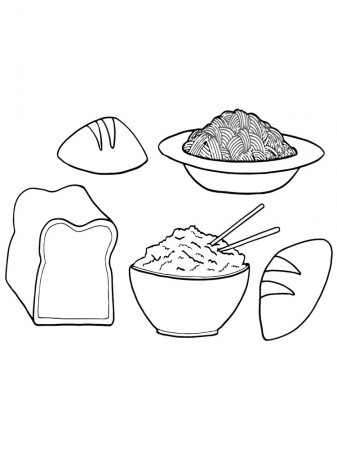 Food coloring pages. Download and print Food coloring pages