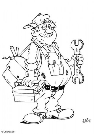 Coloring Page plumber - free printable coloring pages - Img 6406