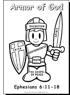 Armor Of God Coloring Page - Coloring Pages for Kids and for Adults