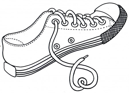 coloring page for kids ~ Converse Shoering Page Shoes ...