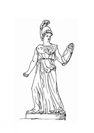 Athena coloring page | Coloring pages, Greek goddess of wisdom ...