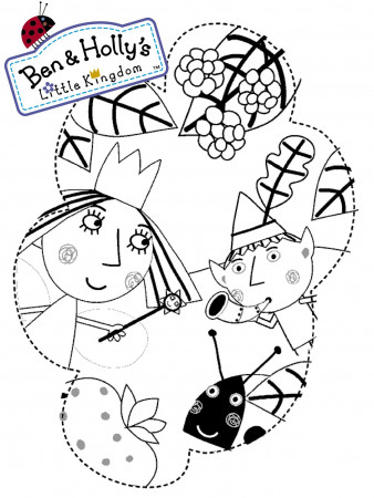 Coloring Pages : Cute Ben And Holly Coloring For Kids Little Space ...
