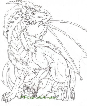 Detailed Coloring Pages for Adults | Detailed Dragon Colouring ...