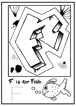 G IS For Graffiti: Alphabet Coloring Book- Free coloring page ...