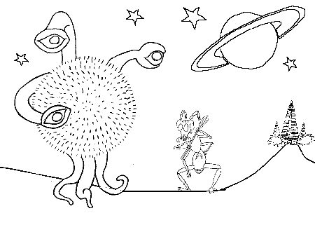 Coloring Page - Alien coloring pages 3
