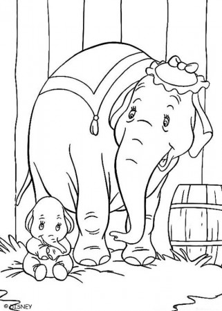 Dumbo Coloring Page | Coloring book pages