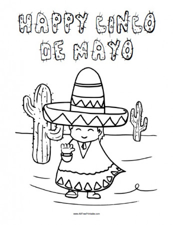 Happy Cinco de Mayo Coloring Page | Free Printable