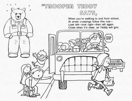 road safety colouring pages - Clip Art Library