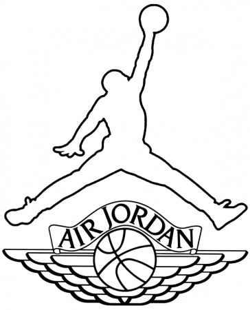 Logo Air Jordan drawing - Topcoloringpages.net