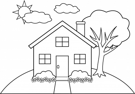 Drawing House #66482 (Buildings and Architecture) – Printable coloring pages