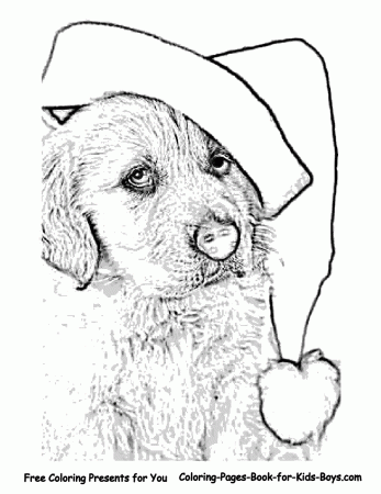 Christmas Dog Coloring Pages To Print - Coloring Pages For All Ages