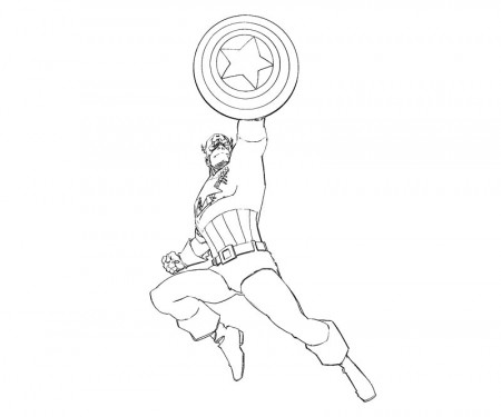 Superhero Captain America Coloring Pages For Kids | Super Heroes ...