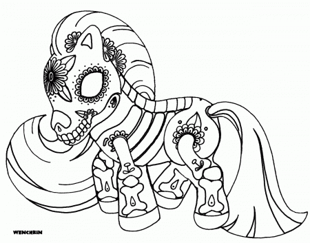 Yucca Flats, N.M.: Wenchkin's coloring pages - skele pony