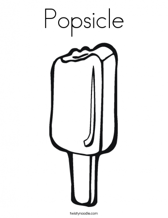 Popsicle Coloring Page - Twisty Noodle