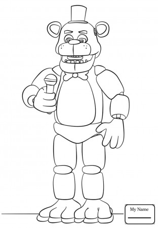 Golden Freddy Coloring Pages at GetDrawings | Free download
