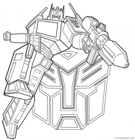 transformer coloring pages autobots optimus prime Coloring4free -  Coloring4Free.com