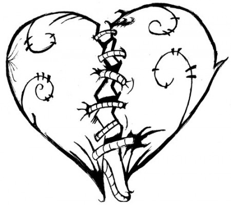 Free Broken Heart Coloring Pages, Download Free Clip Art, Free Clip Art on  Clipart Library