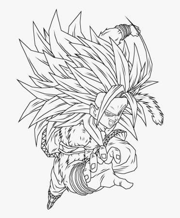 Goku Ssj5 Coloring Pages 3 By Morgan - Goku Super Saiyan 5 Drawing, HD Png  Download , Transparent Png Image - PNGitem