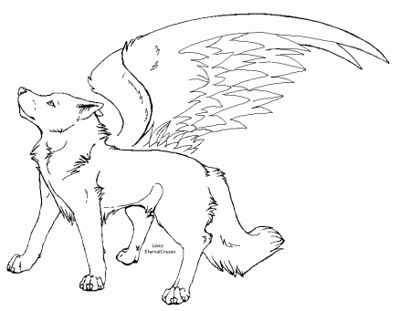 Orasnap: Baby Wolf With Wings Drawing Easy
