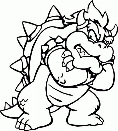 Bowser 5 Coloring Page - Free Printable Coloring Pages for Kids