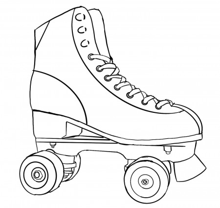 I accidentally made a coloring page while drawing: Rollerskating