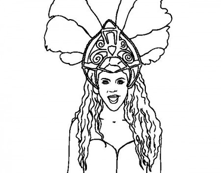 Shakira - Waka Waka coloring page - Coloringcrew.com