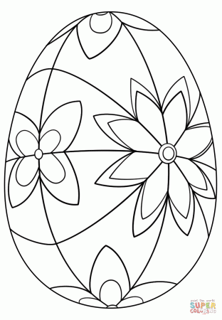 Detailed Easter Egg coloring page | Free Printable Coloring Pages