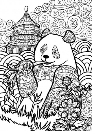 Beautiful Panda Coloring Pages For Adults - Coloring Pages For All ...