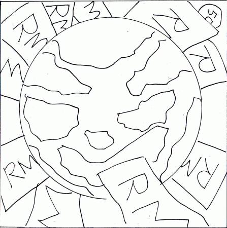 Land Pollution Colouring Pages Sketch Coloring Page