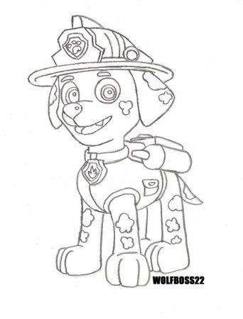 Paw Patrol Coloring Pages Marshall - Coloring
