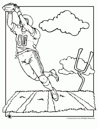 Football Field Coloring Page - Coloring Pages for Kids and for Adults
