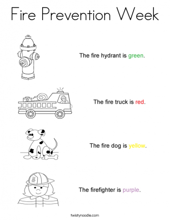 911 Fire Prevention Coloring Pages Preschool - Coloring Pages For ...