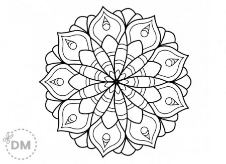 Simple Mandala Coloring Page for Kids and Adults - diy-magazine.com
