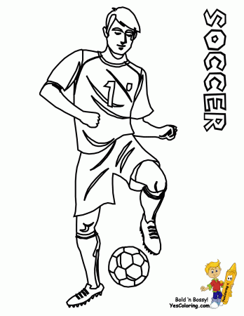 soccer player coloring page - Clip Art Library