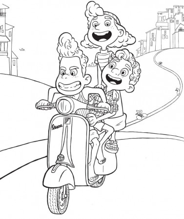 Characters in Luca Coloring Page - Free Printable Coloring Pages for Kids