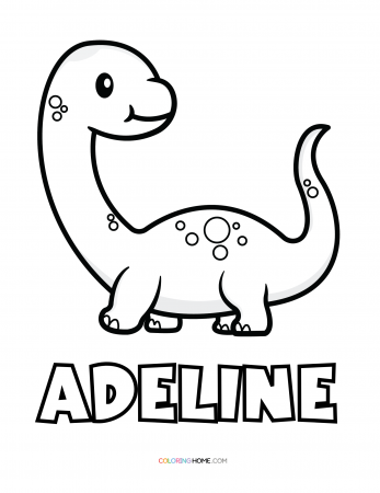 Adeline dinosaur coloring page