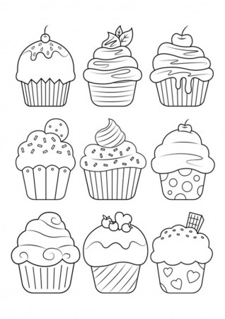 Worksheets : Free Easy To Print Cute Coloring Tulamama Dessert For Adults  Cupcake Small Square Paper Math Kindergarten Activity Sheets General Quiz  Junior High Problems Solver With Steps. Dessert Coloring Pages For