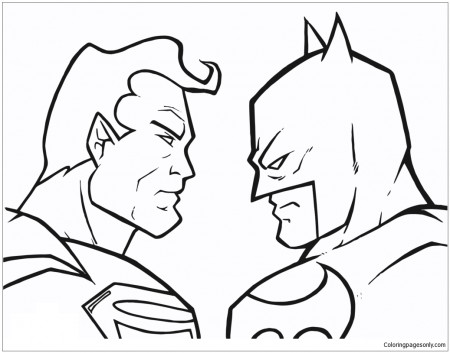 Batman Vs Superman 1 Coloring Pages - Batman Coloring Pages - Coloring Pages  For Kids And Adults