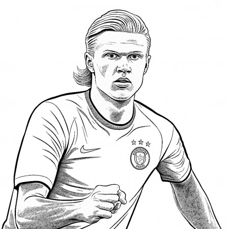 Erling Haaland 04 from Erling Haaland coloring page