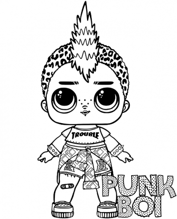 Punk Boi doll coloring page LOL Surprise - Topcoloringpages.net