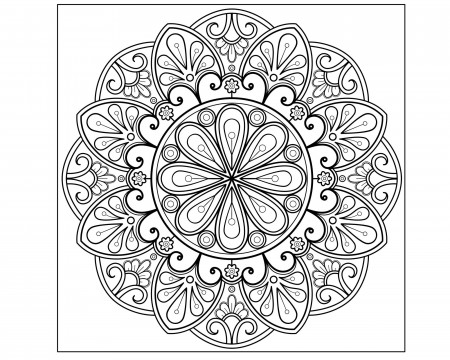 125 Pages Adult Coloring Book PDF Adult Mandala Coloring Book - Etsy