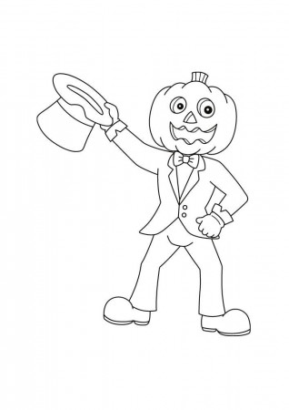 Pumpkin Head Man Coloring Page Printable Instant Digital - Etsy