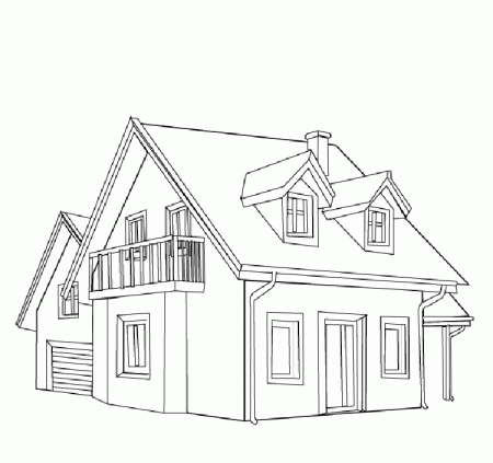 Free Download Coloring Pages Of Houses - Toyolaenergy.com