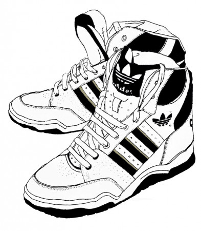 Adidas Cartoon Shoes Drawing Sketch Coloring Page, Adidas ...